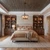 Foam Wood Ceiling Planks 39 in x 6 in Dark Walnut - Packs - Installed