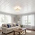 Foam Wood Ceiling Planks 39 in x 6 in Old Mill White - Packs - Installed