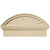 Segment Arch Signature Urethane Combination Pediment, Primed Tan - Sunburst