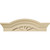 Segment Arch with Flankers Signature Urethane Pediment, Primed Tan - 4 Spoke