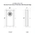 Standard Foster Spiral Plinth Block With Beveled Edge - Measurement
