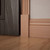 Americraft Solid Hardwood Smooth Plinth Block with Squared Edge - Cherry - Installed