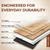 Blues Herringbone SPC Vinyl Flooring Planks - 29.5 in x 5.9 in - King Oak - Covers 16.94 sq. ft. per pack