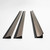 Gopi MirroFlex Brushed Nickel 18 in.  2 J-Trims & 1 Inside Corner Trim