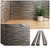 Gopi MirroFlex Brushed Nickel 18 in. x 24 in. Glue-Up PVC Backsplash Kit