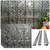 Charleston MirroFlex Crosshatch Silver 18 in. x 24 in. Glue-Up PVC Backsplash Kit