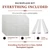 Charleston MirroFlex White Matte 18 in. x 24 in. Glue-Up PVC Backsplash Kit