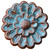 FAD Hand Painted Rosette Blackthorne 2-5/8 in. OPRF-013-CGP