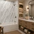 Hex Mini Shower Wall Panels Surround - Marble  - Installed