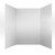 Rib1 Shower Wall Panels Surround - White