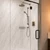 Rib1 Shower Wall Panels Surround - Marble - Installed