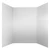 Rib1 Shower Wall Panels Surround - Gloss - White