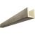 Timberthane Faux Wood Ceiling Beams - 3-Sided & 10 ft. Length - Rough Sawn + Almond
