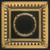 Coffered Wreath - Faux Tin Ceiling Tile - #275  - Antique Brass