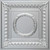 Coffered Wreath - Faux Tin Ceiling Tile - #275   - Silver