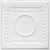 Coffered Wreath - Faux Tin Ceiling Tile - #275  - White matte