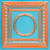Coffered Wreath - Faux Tin Ceiling Tile - #275  - Blue Curacao