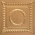 Coffered Wreath - Faux Tin Ceiling Tile - #275  - Gold