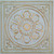 Stucco Crest - Faux Tin Ceiling Tile - 24 in x 24 in - #DCT17 - White Matte Gold