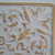 Ornamental Crest - Faux Tin Ceiling Tile - 24 in x 24 in - #DCT18 - Detailed View - White Matte Gold