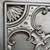 Lattice Crown - Faux Tin Ceiling Tile - 24 in x 24 in - #DCT19 - Aged Silver - Detailed View