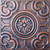 Classical Circles - Faux Tin Ceiling Tile - 24 in x 24 in - #DCT50 - Aged Red Copper