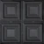 Powder Coated - Tin Ceiling Tile - #320 - 24"x24" - Black