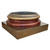FAD Faux Marble Finish Column Base - #CPBF-AT-ACBSOG - Olympic Gold, Antique Copper, Brass Finish