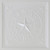 Texas Star Faux Tin Ceiling Tile - Drop In - 24"x24" - White Pearl - #305