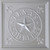 Texas Star Faux Tin Ceiling Tile - Drop In - 24"x24" - Silver - #305