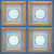 Baroque Ring - Faux Tin Ceiling Tile - Glue Up - 24"x24" - Golden Swan - #289