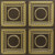 Faux Tin Ceiling Tile - Glue Up - 24"x24" - Antique Brass - #289