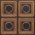 Faux Tin Ceiling Tile - Glue Up - 24"x24" - Antique Copper - #289