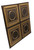 Baroque Ring - Faux Tin Ceiling Tile - Glue Up - 24"x24" - Antique Gold - #289 - Side View