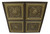 Heritage Medallion - Faux Tin Ceiling Tile - Glue Up - 24"x24" - Antique Brass - #291 - Side View