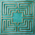 Elegant Arch - Faux Tin Ceiling Tile - 24 in x 24 in - #DCT25 - Cyan Gold