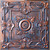Rustic Petals - Faux Tin Ceiling Tile - 24 in x 24 in - #DCT29 - Rustic Copper