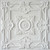 Rustic Petals - Faux Tin Ceiling Tile - 24 in x 24 in - #DCT29 - White Matte