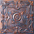 Rustic Petals - Faux Tin Ceiling Tile - 24 in x 24 in - #DCT29 - Rustic Copper