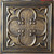 Old World Crest - Faux Tin Ceiling Tile - 24 in x 24 in - #DCT35 - Ancient Gold