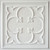 Old World Crest - Faux Tin Ceiling Tile - 24 in x 24 in - #DCT35 - White Matte