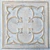 Old World Crest - Faux Tin Ceiling Tile - 24 in x 24 in - #DCT35 - Aged White Gold