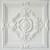 Victorian Ring - Faux Tin Ceiling Tile - 24 in x 24 in - #DCT38 - White Matte