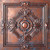 Victorian Ring - Faux Tin Ceiling Tile - 24 in x 24 in - #DCT38 - Rustic Copper
