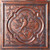 Baroque Swirl - Faux Tin Ceiling Tile - 24 in x 24 in - #DCT39 - Rustic Copper