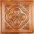Artisan Medallion - Faux Tin Ceiling Tile - 24 in x 24 in - #DCT36 - Archaic Copper