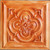 Artisan Medallion - Faux Tin Ceiling Tile - 24 in x 24 in - #DCT36 - Oil Painting Orange