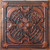 Antique Crosses - Faux Tin Ceiling Tile - 24 in x 24 in - #DCT31 - Rustic Copper