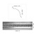 Powder Coated Tin Cornice - 13.9 in. Wide 48 in. Long - #901 - Measurement
