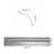 Powder Coated Tin Cornice - 9.3 in. Wide 48 in. Long - #900 - Measurement